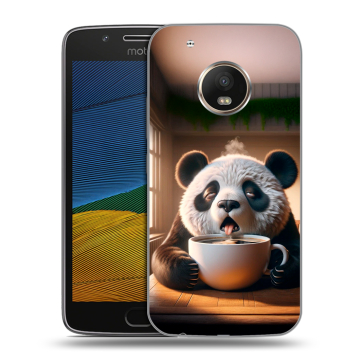 Силиконовый чехол на Lenovo Moto G5 с принтом смешная панда