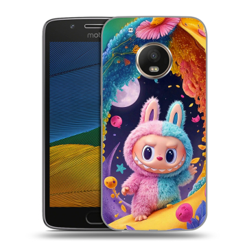 Силиконовый чехол на Lenovo Moto G5 с принтом Labubu Лабубу
