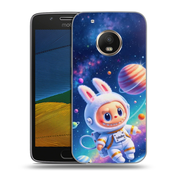Силиконовый чехол на Lenovo Moto G5 с принтом Labubu Лабубу