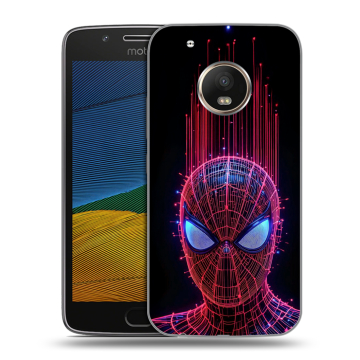 Силиконовый чехол на Lenovo Moto G5 с принтом Spiderman Человек паук