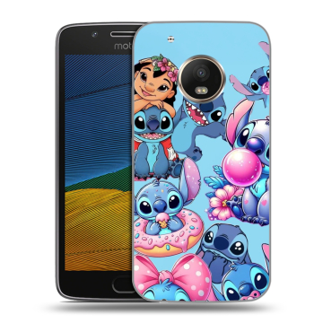 Силиконовый чехол на Lenovo Moto G5 с принтом Лило и Стич