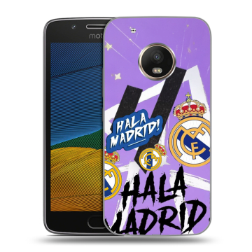 Силиконовый чехол на Lenovo Moto G5 с принтом Real Madrid Реал Мадрид