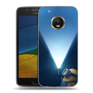 Силиконовый чехол на Lenovo Moto G5 с принтом Миньоны