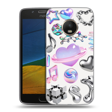 Силиконовый чехол на Lenovo Moto G5 с принтом Y2K