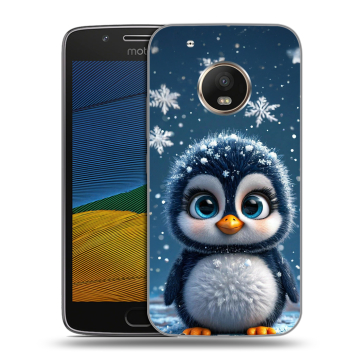 Силиконовый чехол на Lenovo Moto G5 с принтом Новый год