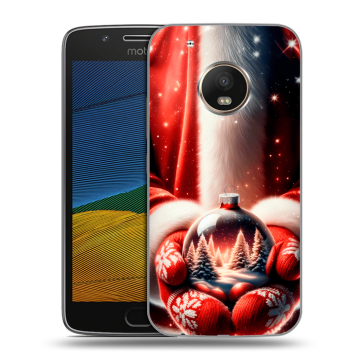 Силиконовый чехол на Lenovo Moto G5 с принтом Новый год