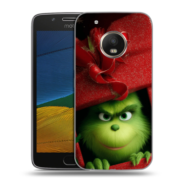Силиконовый чехол на Lenovo Moto G5 с принтом Новый год