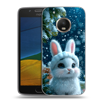 Силиконовый чехол на Lenovo Moto G5 с принтом Новый год