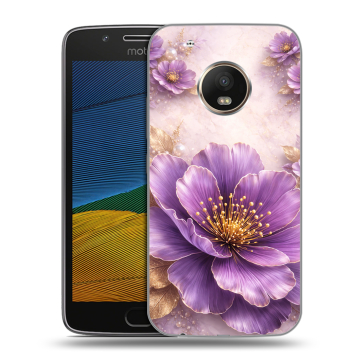 Силиконовый чехол на Lenovo Moto G5 с принтом женский