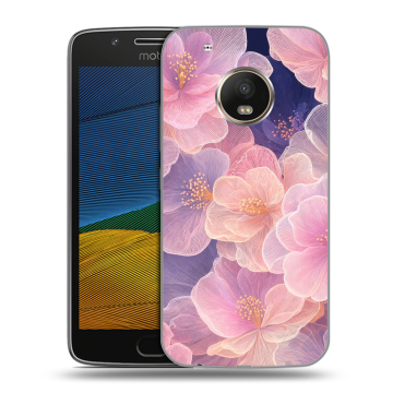 Силиконовый чехол на Lenovo Moto G5 с принтом женский