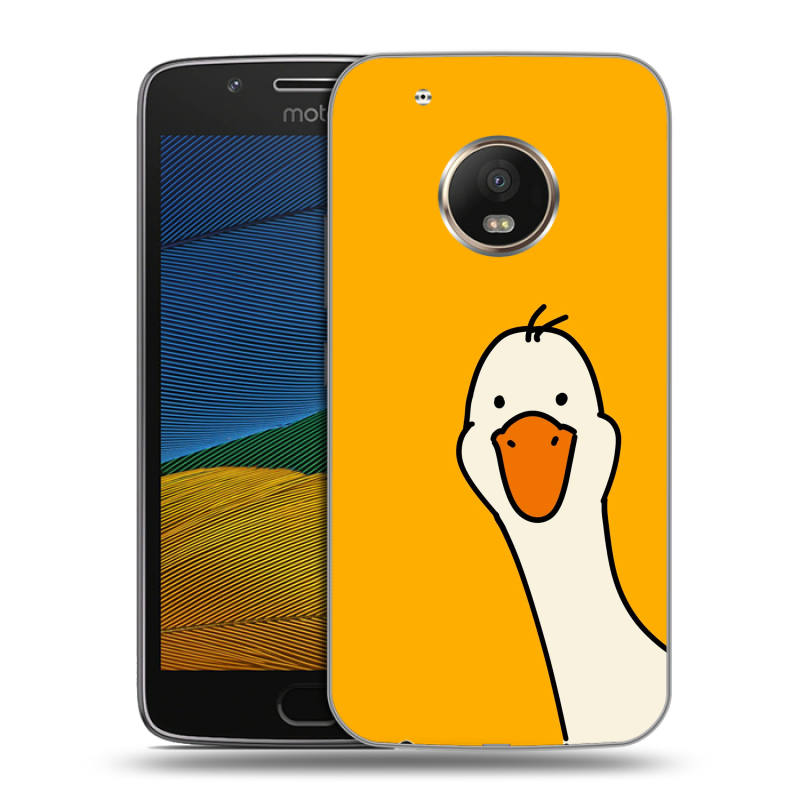 Пластиковый чехол на Lenovo Moto G5 с принтом Утка Пластиковый чехол на Lenovo Moto G5 с принтом Утка