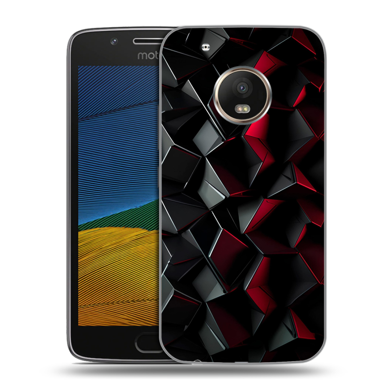 Силиконовый чехол на Lenovo Moto G5 с принтом Абстракция Силиконовый чехол на Lenovo Moto G5 с принтом Абстракция