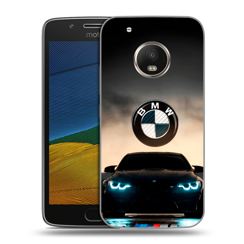 Силиконовый чехол на Lenovo Moto G5 с принтом БМВ BMW Силиконовый чехол на Lenovo Moto G5 с принтом БМВ BMW