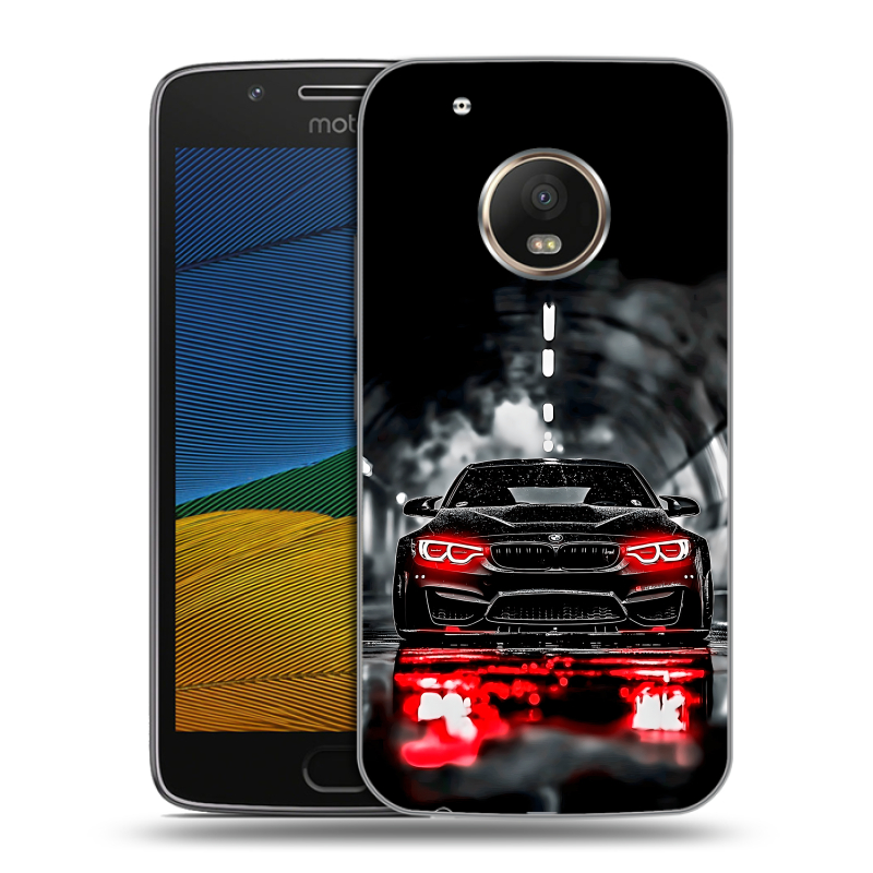Пластиковый чехол на Lenovo Moto G5 с принтом BMW БМВ Пластиковый чехол на Lenovo Moto G5 с принтом BMW БМВ