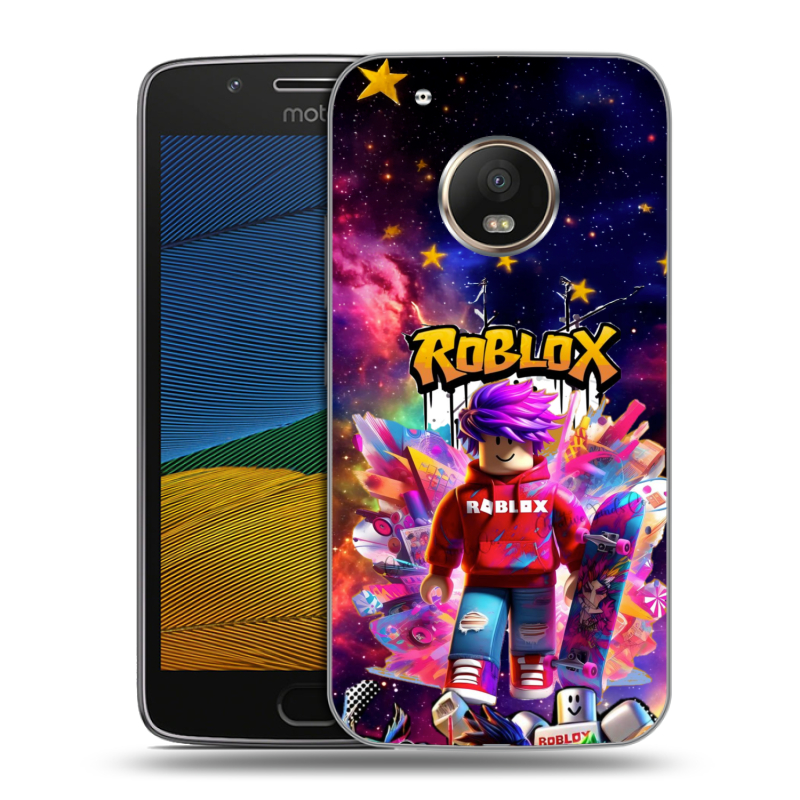 Силиконовый чехол на Lenovo Moto G5 с принтом Roblox Роблокс Силиконовый чехол на Lenovo Moto G5 с принтом Roblox Роблокс