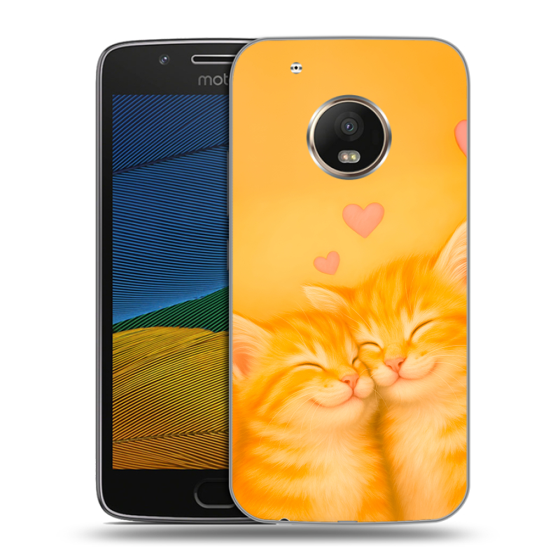 Силиконовый чехол на Lenovo Moto G5 с принтом Милые котята Силиконовый чехол на Lenovo Moto G5 с принтом Милые котята