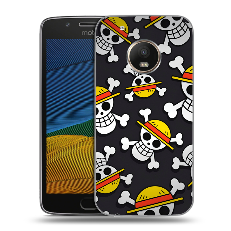 Силиконовый чехол на Lenovo Moto G5 с принтом One Piece Ван Пис Силиконовый чехол на Lenovo Moto G5 с принтом One Piece Ван Пис