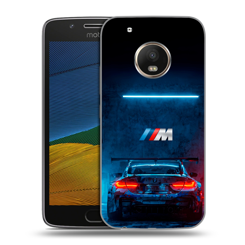 Силиконовый чехол на Lenovo Moto G5 с принтом BMW БМВ Силиконовый чехол на Lenovo Moto G5 с принтом BMW БМВ