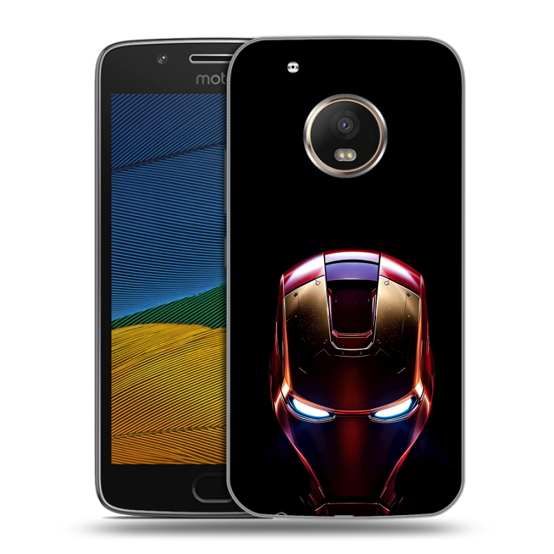 Пластиковый чехол на Lenovo Moto G5 с принтом IronMan Железный человек Пластиковый чехол на Lenovo Moto G5 с принтом IronMan Железный человек