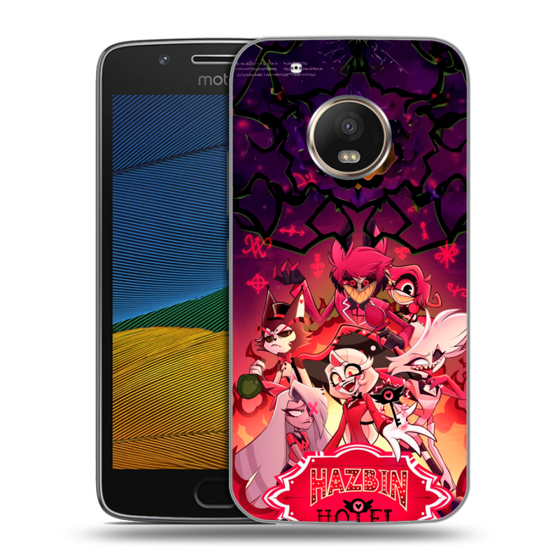 Силиконовый чехол на Lenovo Moto G5 с принтом Hazbin Hotel Отель Хазбин Силиконовый чехол на Lenovo Moto G5 с принтом Hazbin Hotel Отель Хазбин