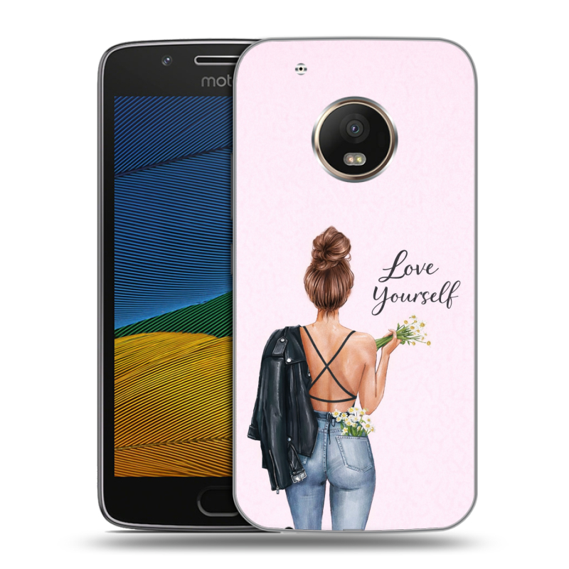 Силиконовый чехол на Lenovo Moto G5 с принтом женский Силиконовый чехол на Lenovo Moto G5 с принтом женский
