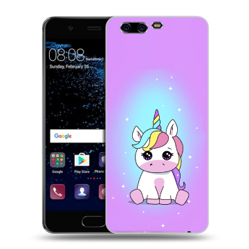 Силиконовый чехол на Huawei P10 с принтом Единорог