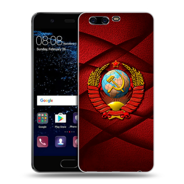 Силиконовый чехол на Huawei P10 с принтом Герб СССР