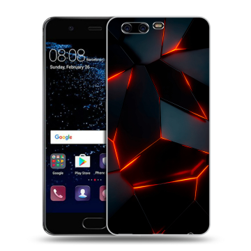 Силиконовый чехол на Huawei P10 с принтом Яркие абстракции Силиконовый чехол на Huawei P10 с принтом Яркие абстракции