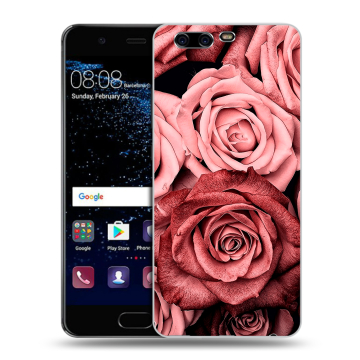 Силиконовый чехол на Huawei P10 с принтом Цветы розы