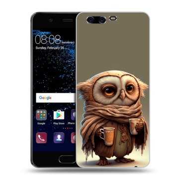 Силиконовый чехол на Huawei P10 с принтом Сова