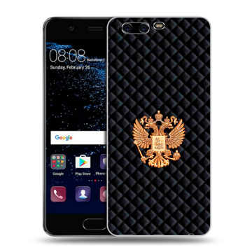 Силиконовый чехол на Huawei P10 с принтом Герб России принт