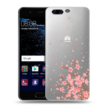Силиконовый чехол на Huawei P10 с принтом Ветка сакуры