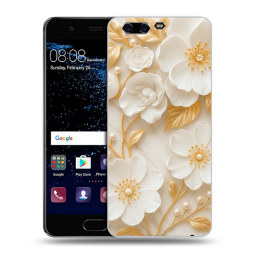 Силиконовый чехол на Huawei P10 с принтом Цветы Силиконовый чехол на Huawei P10 с принтом Цветы