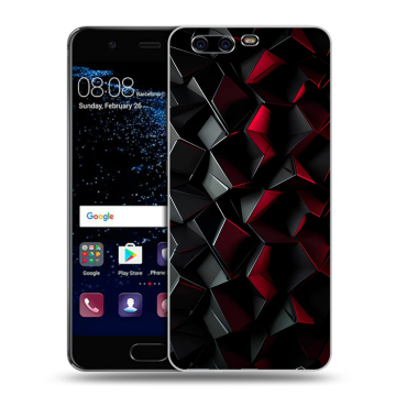 Силиконовый чехол на Huawei P10 с принтом Абстракция