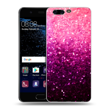 Силиконовый чехол на Huawei P10 с принтом Блестки