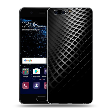 Силиконовый чехол на Huawei P10 с принтом Текстура металла