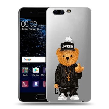 Силиконовый чехол на Huawei P10 с принтом Плюшевый медведь