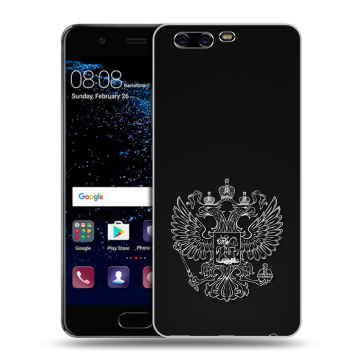 Силиконовый чехол на Huawei P10 с принтом Герб России