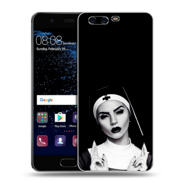 Силиконовый чехол на Huawei P10 с принтом монашка Силиконовый чехол на Huawei P10 с принтом монашка