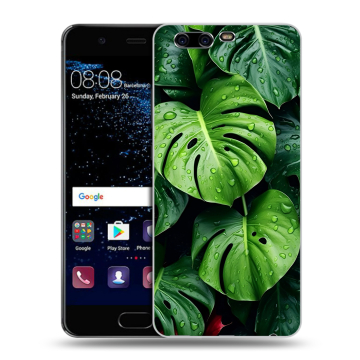 Силиконовый чехол на Huawei P10 с принтом Листья Силиконовый чехол на Huawei P10 с принтом Листья