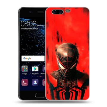 Силиконовый чехол на Huawei P10 с принтом человек паук spiderman