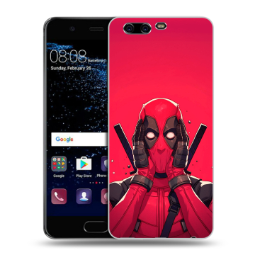 Силиконовый чехол на Huawei P10 с принтом Дедпул Deadpool Силиконовый чехол на Huawei P10 с принтом Дедпул Deadpool