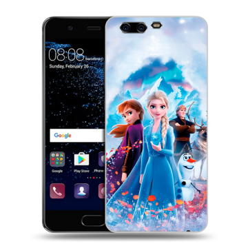 Силиконовый чехол на Huawei P10 с принтом Холодное сердце Frozen