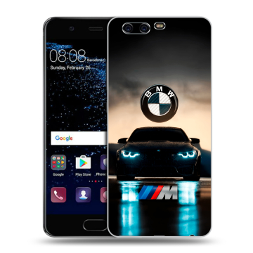 Силиконовый чехол на Huawei P10 с принтом БМВ BMW