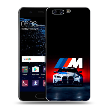 Силиконовый чехол на Huawei P10 с принтом БМВ BMW