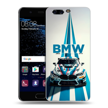 Силиконовый чехол на Huawei P10 с принтом БМВ BMW