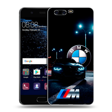 Силиконовый чехол на Huawei P10 с принтом БМВ BMW