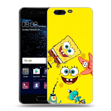 Силиконовый чехол на Huawei P10 с принтом Спанч боб Спанчбоб Силиконовый чехол на Huawei P10 с принтом Спанч боб Спанчбоб