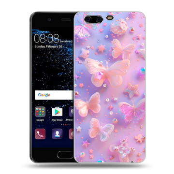 Силиконовый чехол на Huawei P10 с принтом Бабочки
