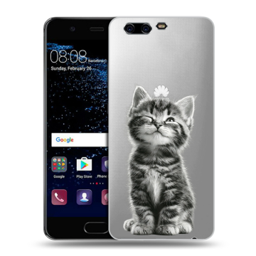 Силиконовый чехол на Huawei P10 с принтом Котенок Силиконовый чехол на Huawei P10 с принтом Котенок